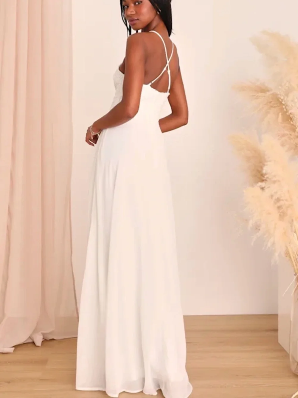 Lulu’s Madalyn White Lace Maxi Dress Small - Picture 2 of 8